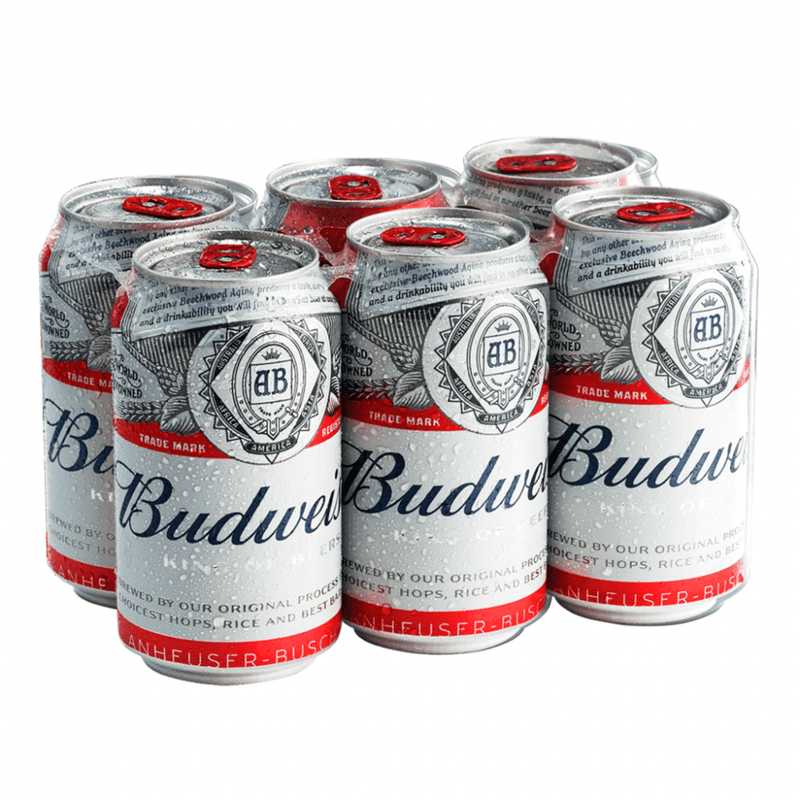 CERVEZA BUDWEISER LATA SIX PACK