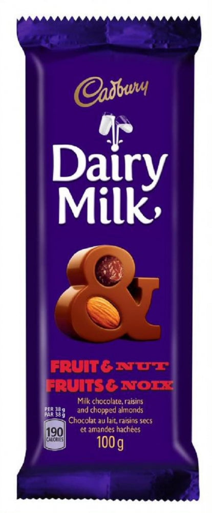 CHOCOLATE CADBURY DAIRY MILK FRUIT & NUT 100 G