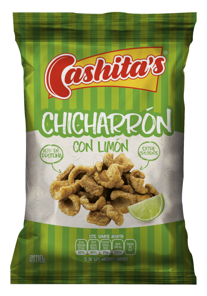 CASHITAS CHICHARRON CON LIMON 110 GR