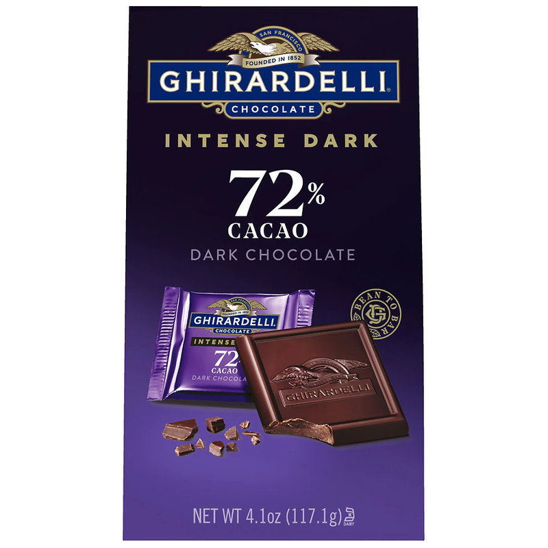 CHOCOLATE GHIRARDELLI 72% SQUARES 4.87 OZ