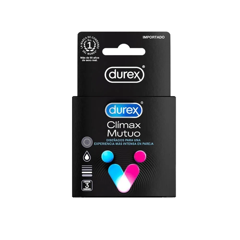 PRESERVATIVO DUREX CLIMAX MUTUO 3 UNIDADES