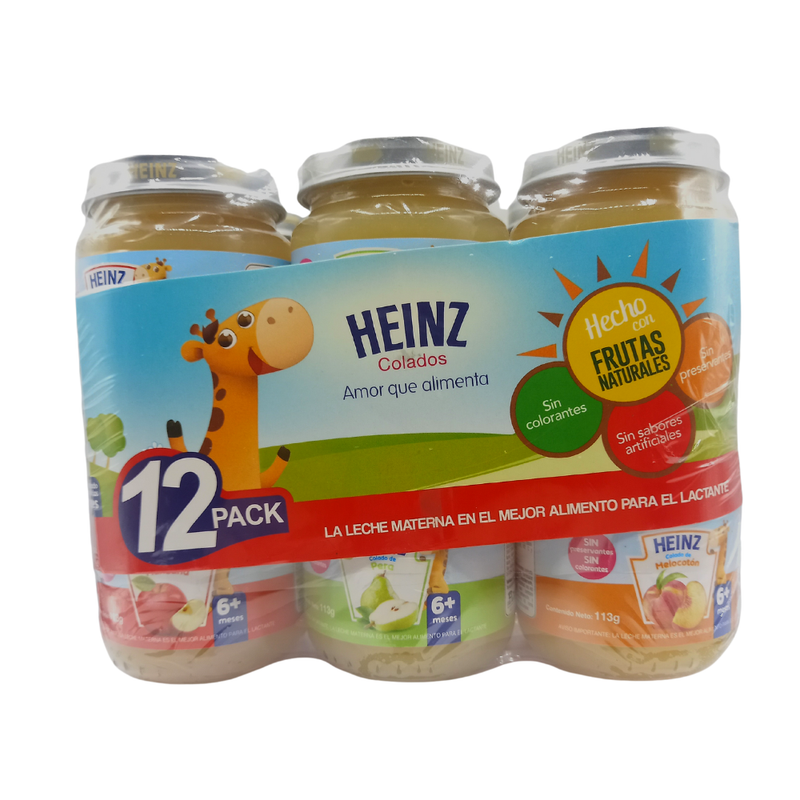 COLADO INFANTIL HEINZ SURTIDO VIDRIO 12 PACK