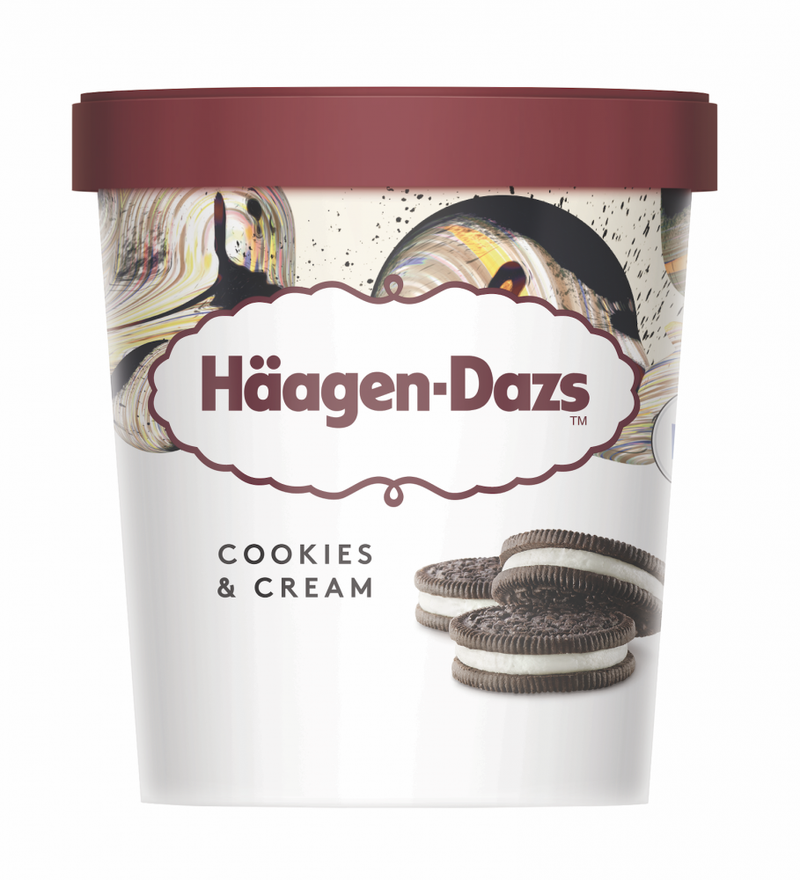 HELADO HAAGEN DAZS COOKIES & CREAM 16 OZ