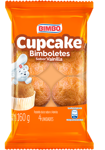 PAN BIMBO CUPCAKE VAINILLA 4P 160 G