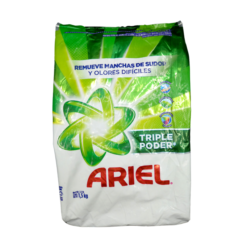 DETERGENTE ARIEL REGULAR EN POLVO 1.5 KG