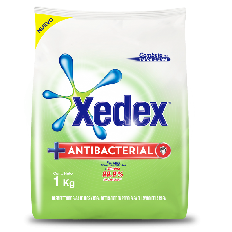 DETERGENTE EN POLVO XEDEX ANTIBACTERIAL 1KG