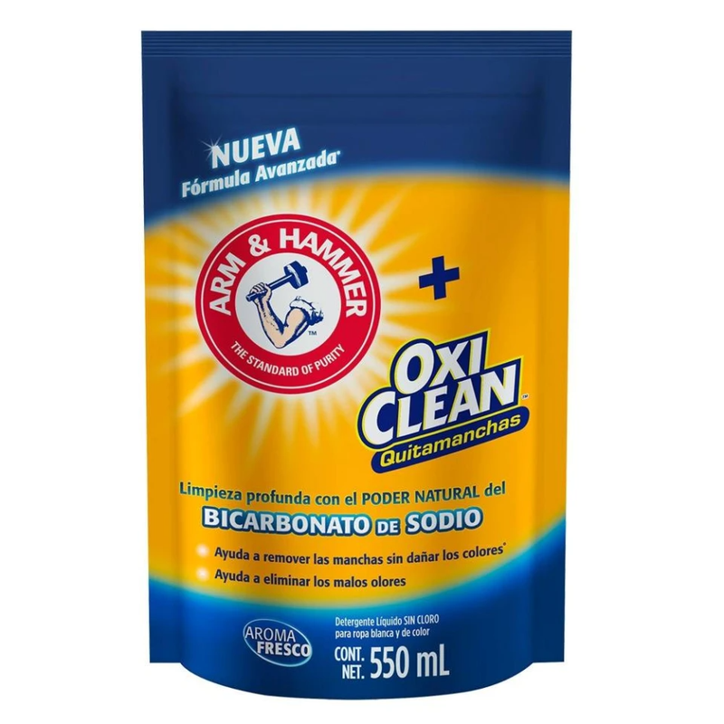 DETERGENTE LIQUIDO ARM & HAMMER OXI CLEAN 550 ML