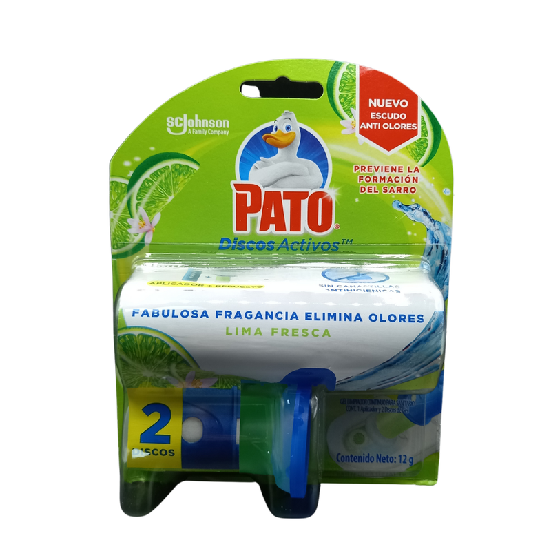 DISCOS PARA INODORO 2 DOSIS LIMA FRESCA PATO 12 GR