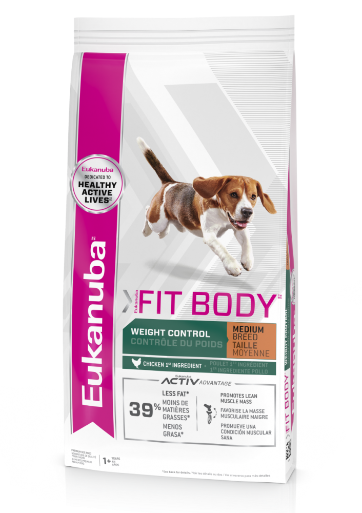 ALIMENTO PARA PERRO EUKANUBA FIT BODY MEDIUM  6.8 KG (15LB)