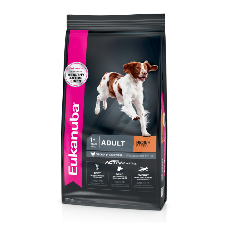 ALIMENTO PARA PERRO EUKANUBA RAZA MEDIANA 7.26KG (16 LB)