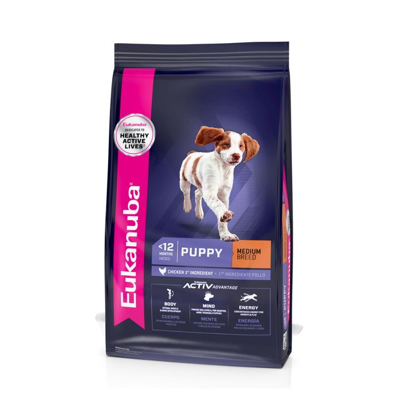 ALIMENTO PARA CACHORRO EUKANUBA RAZA MEDIANA  2.04KG (4.5LB)