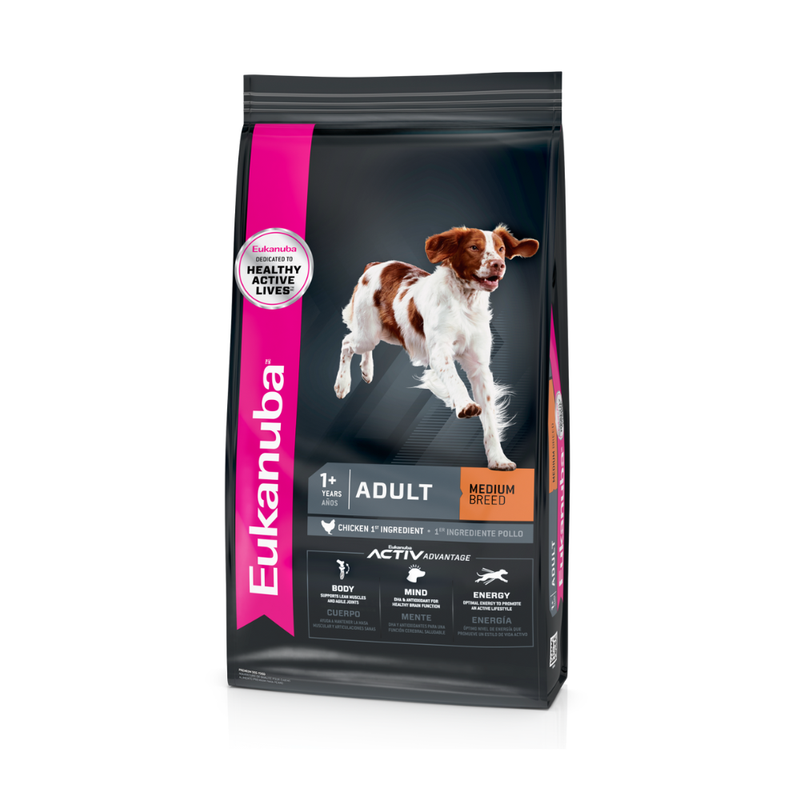 ALIMENTO PARA PERRO EUKANUBA RAZA MEDIANA 2.04KG (4.5LB)