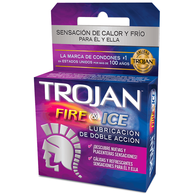 PRESERVATIVO TROJAN FIRE & ICE 3 UNIDADES