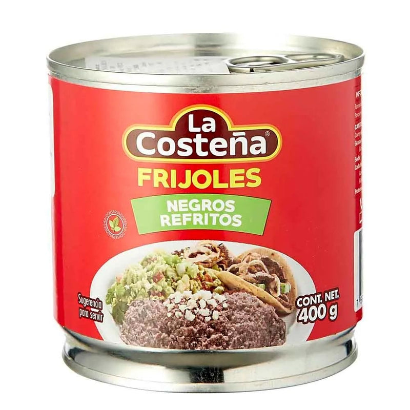 FRIJOLES NEGROS REFRITOS LA COSTEÑA 400 GR