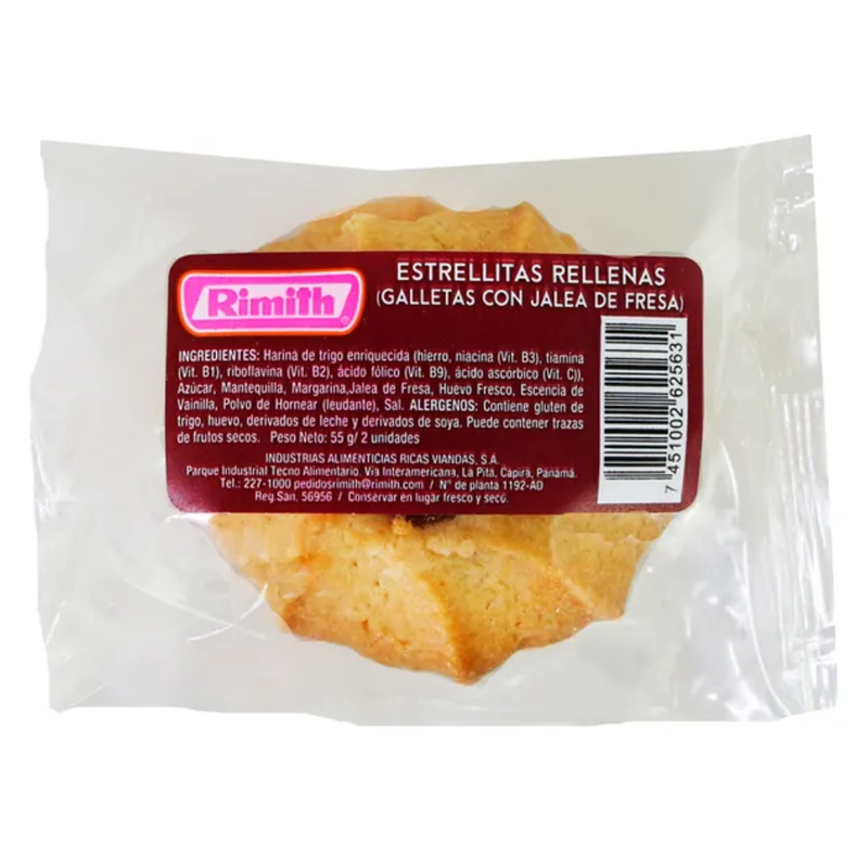 GALLETA RIMITH ESTRELLA RELLENA DE FRESA