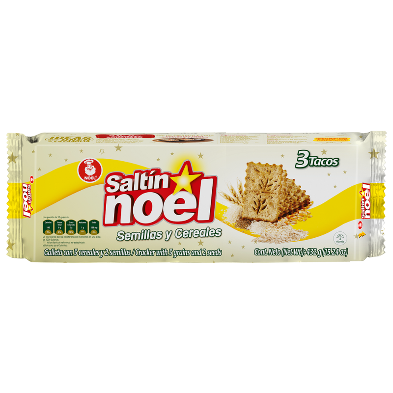 GALLETA SALTIN SEMILLAS Y CEREALES NOEL  432 GR