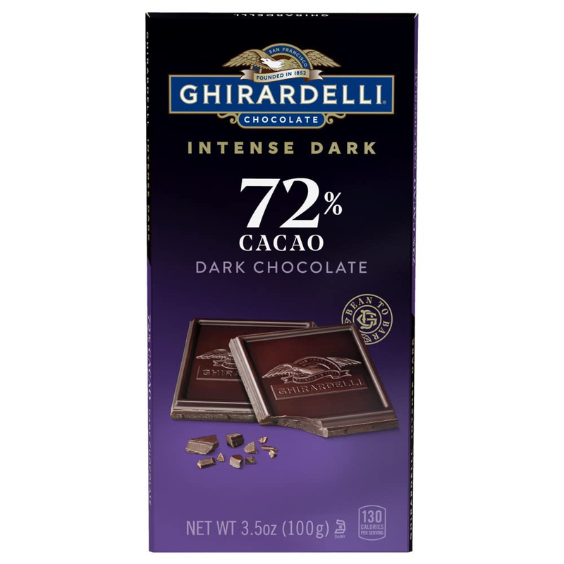 CHOCOLATE GHIRARDELLI TWILIGHT 72% CACAO BAR 3.5 OZ