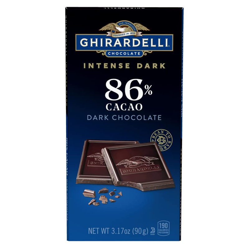 CHOCOLATE GHIRARDELLI INTENSE DARK BAR 86% 3.17 OZ