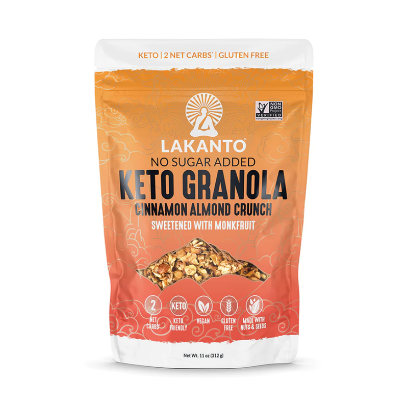 GRANOLA TOASTED KETO CINNAMON ALMOND CRUNCH LAKANTO 312 GR