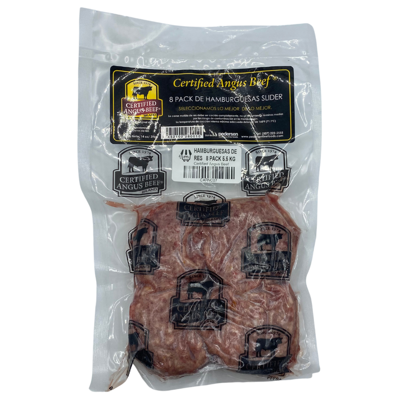 HAMBURGUESAS DE RES IMPORTADA SLIDER 8 PACK 5.5 KG