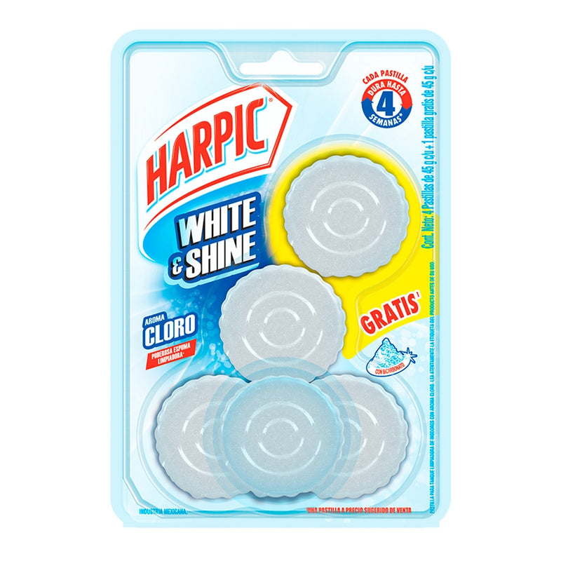 HARPIC PASTILLA TANQUE WHITE & SHINE 5PK