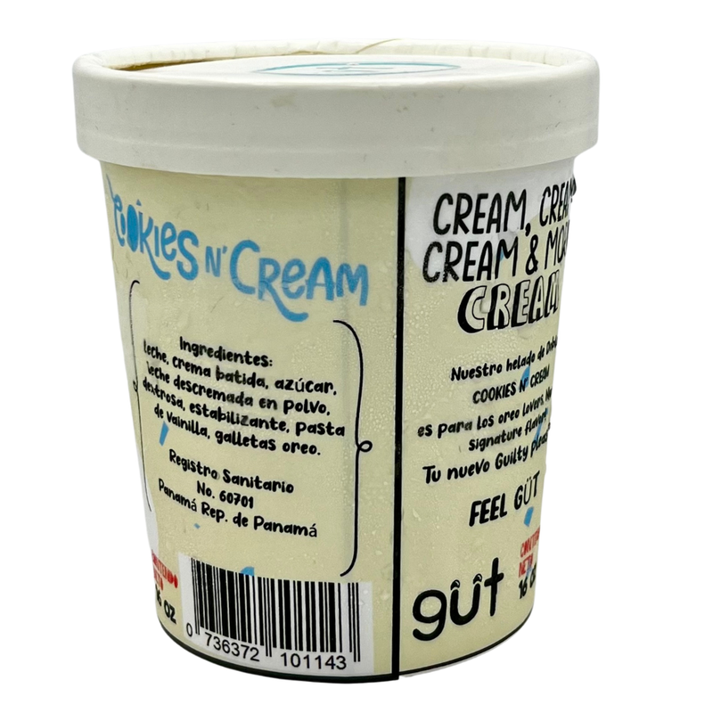 HELADO GUT COOKIES N CREAM 16 OZ