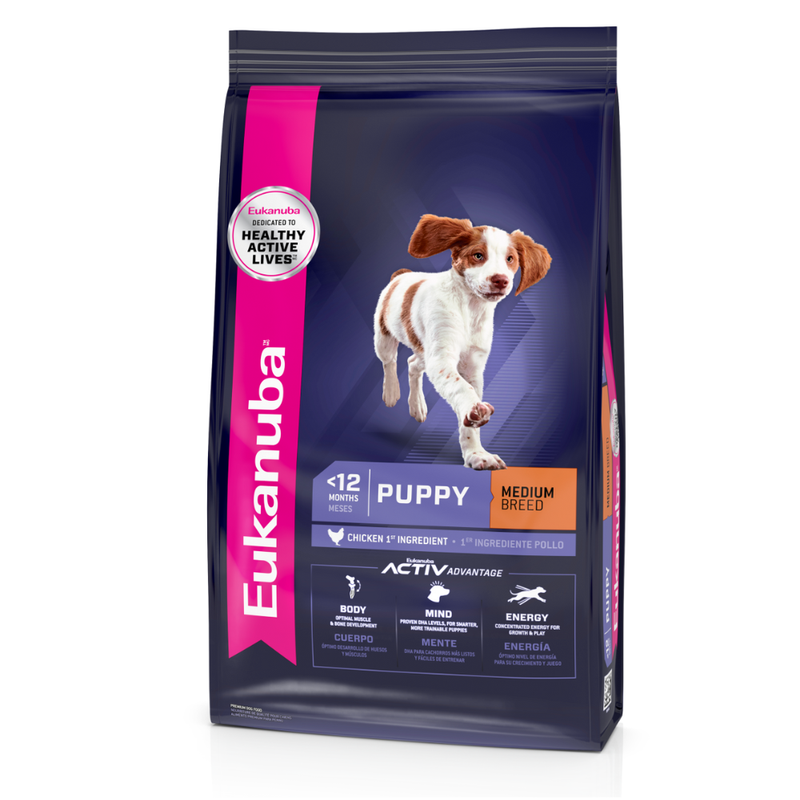 ALIMENTO PARA CACHORRO EUKANUBA RAZA MEDIANA 15KG (33LB)