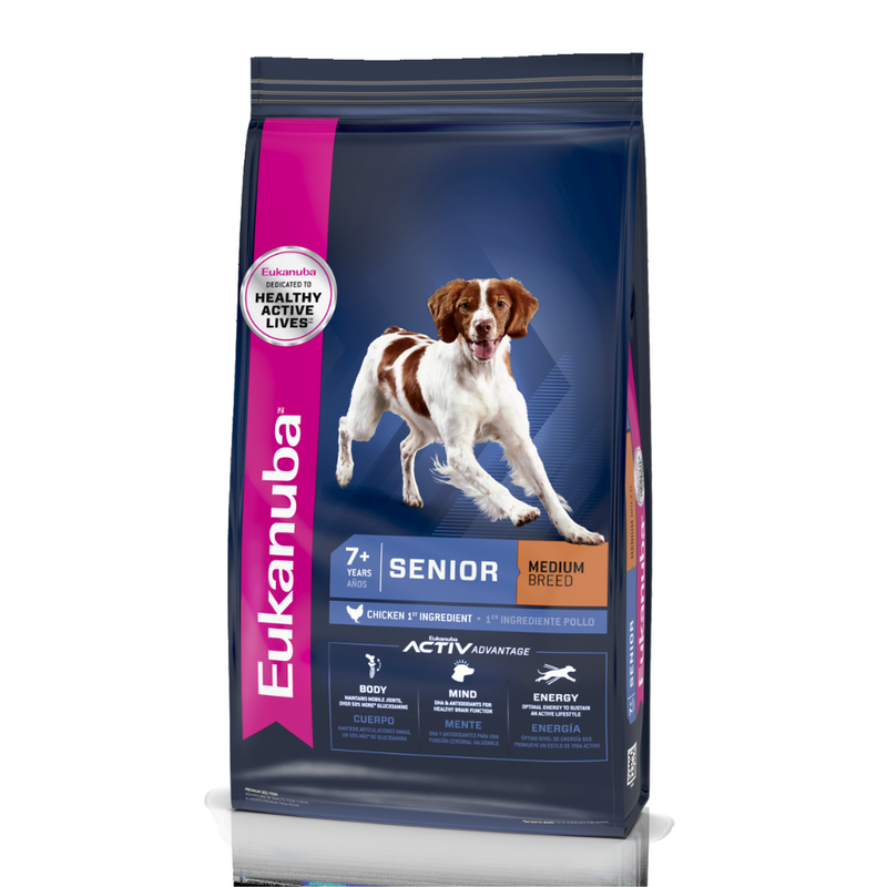 ALIMENTO PARA PERRO EUKANUBA SENIOR MEDIUM BREED 13.6KG (30LB)