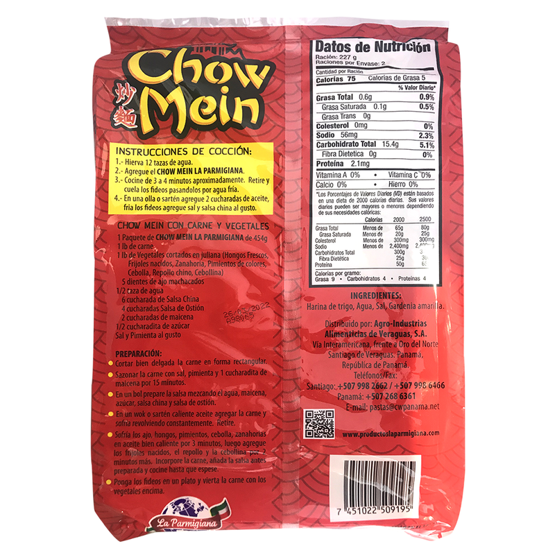 CHOW MEIN FIDEOS LA PARMIGIANA 454G