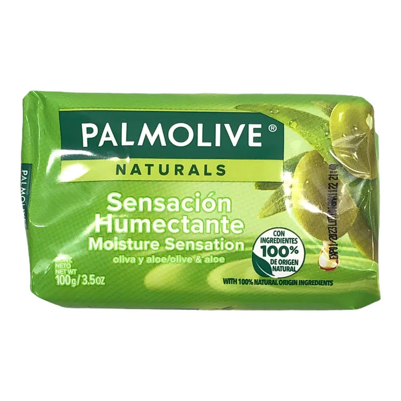 JABON PALMOLIVE NATURALS SENSACION HUMECTANTE ALOE Y OLIVO 100 G