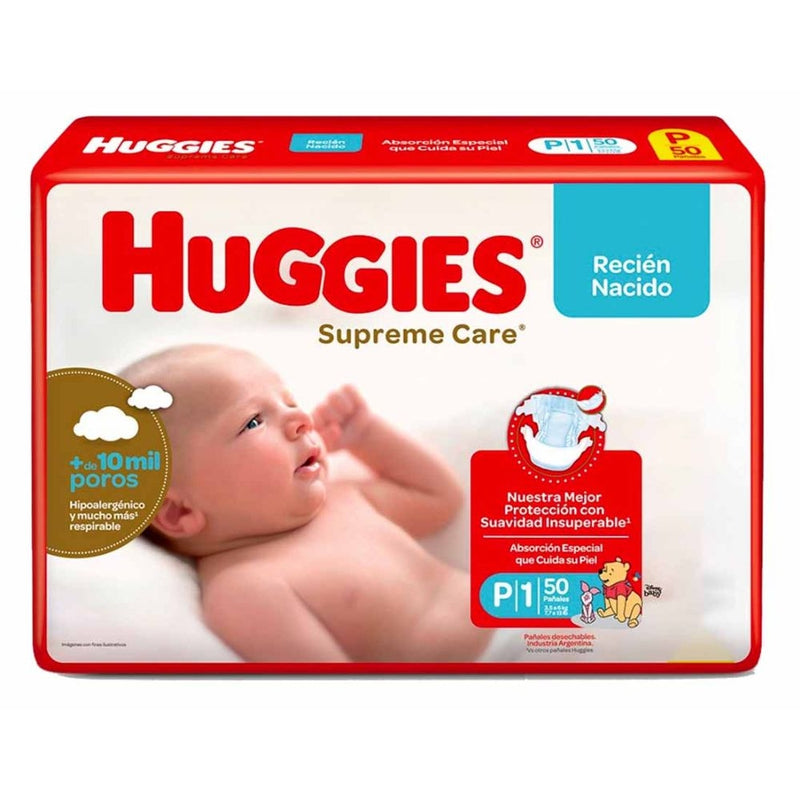 PAÑALES HUGGIES NATURAL CARE RECIEN NACIDO 50 UND