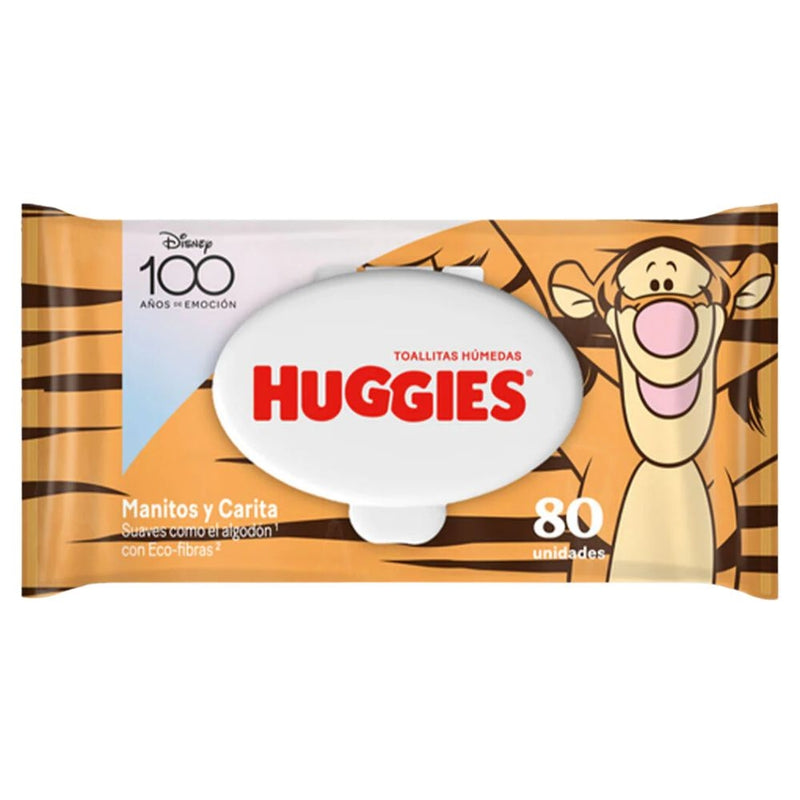 WIPES HUGGIES LIMPIEZA MANITAS Y CARITA 80 UND