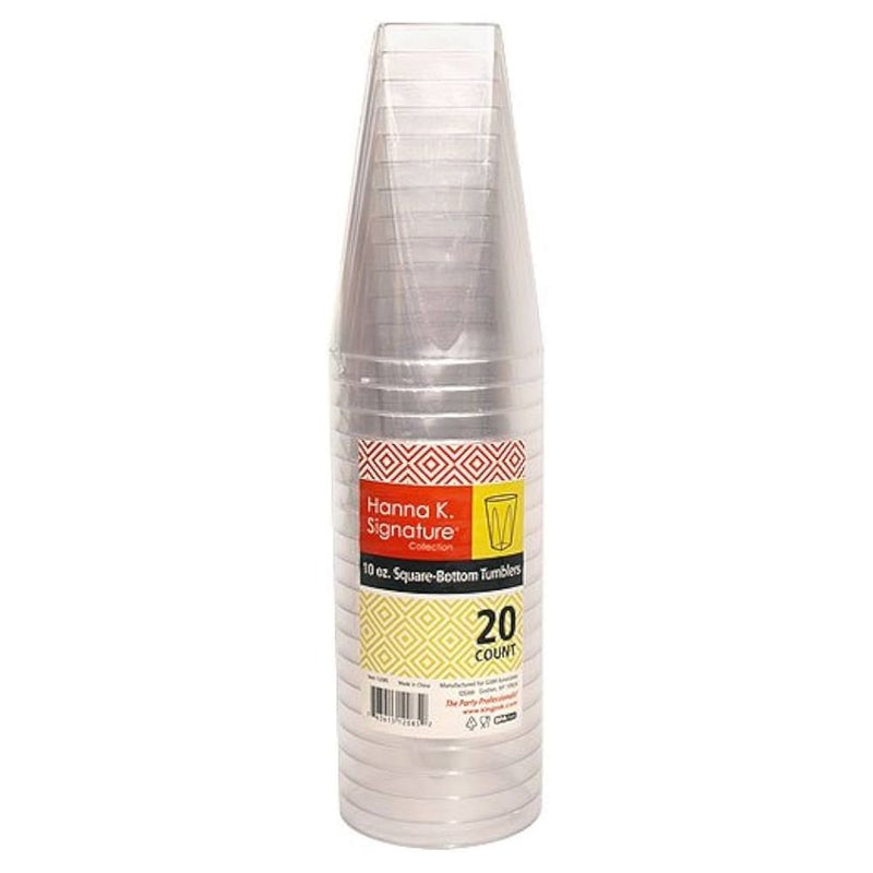 VASO  PLASTICO TRANSPARENTE 10 OZ - 20 UND