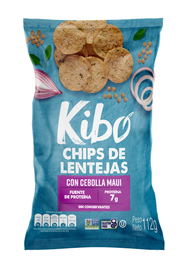 KIBO CHIPS DE LENTEJAS CON CEBOLLA MAIU 112G