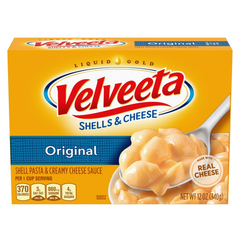 PASTA SHELL & CHEESE VELVEETA ORIGINAL 12 OZ