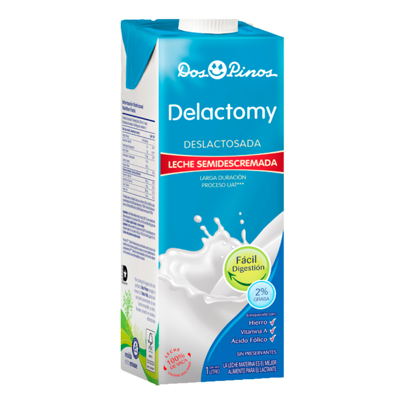 LECHE DELACTOMY DOS PINOS 2% 946 ML