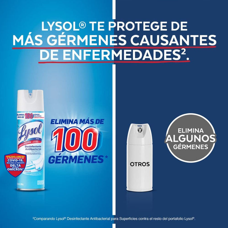 LYSOL AEROSOL DESINFECTANTE CRISP LINEN 538 G