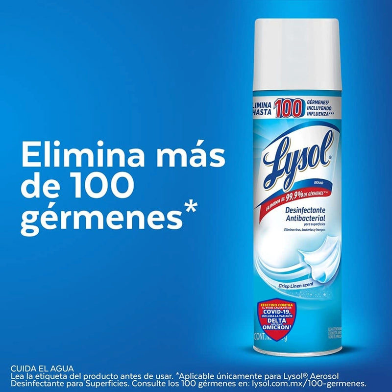 LYSOL AEROSOL DESINFECTANTE CRISP LINEN 538 G