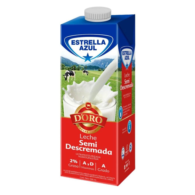 LECHE SEMIDECREMADA ESTRELLA AZUL D'ORO 946 ML