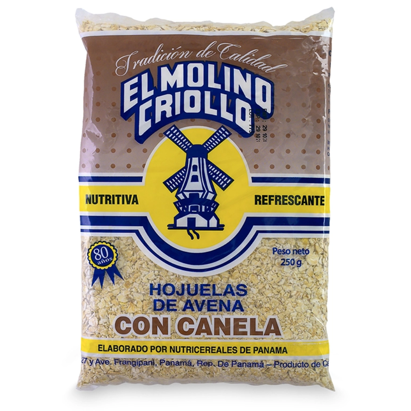 AVENA EN HOJUELAS CANELA MOLINO CRIOLLO 250 GR