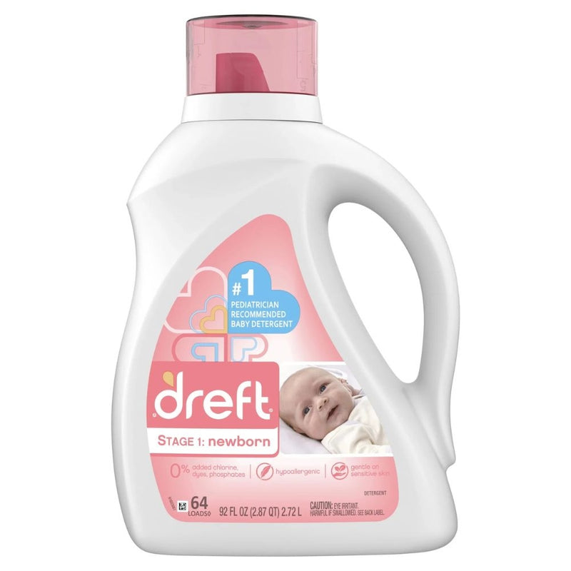 DETERGENTE DREFT LÍQUIDO NEWBORN BABY 92 OZ