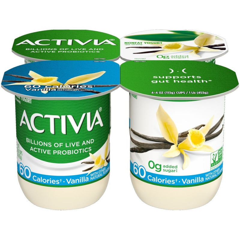 YOGURT DE VAINILLA LIGHT ACTIVIA 16 OZ 4 PACK