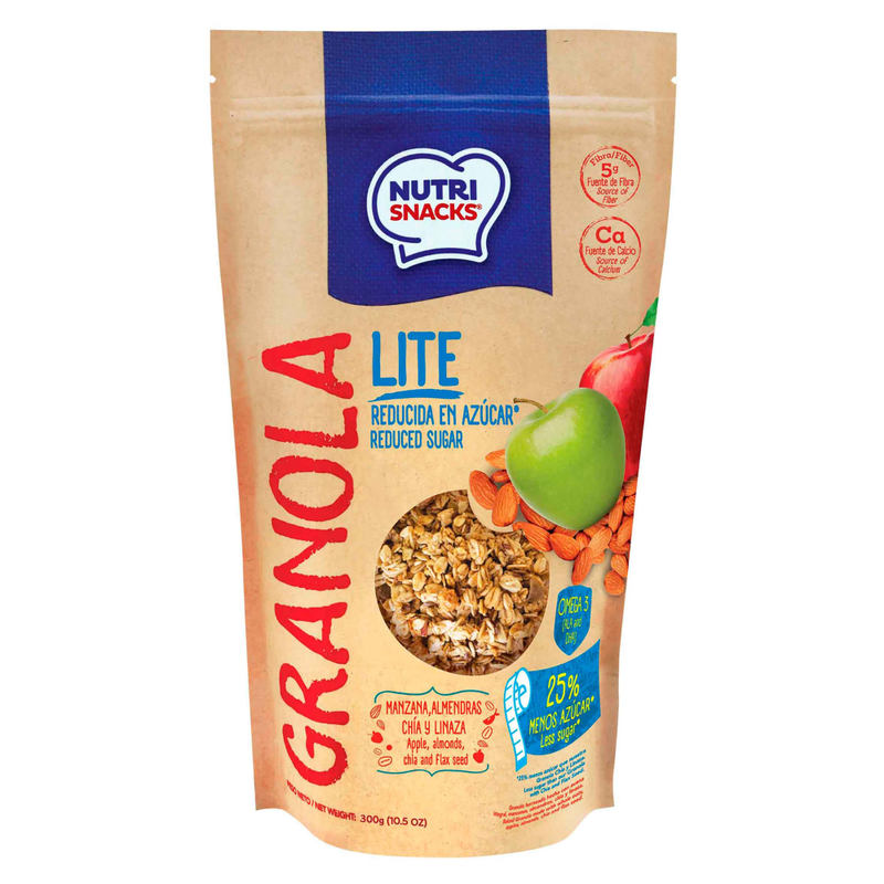 GRANOLA LITE MANZANA NUTRI SNACKS 300 GR