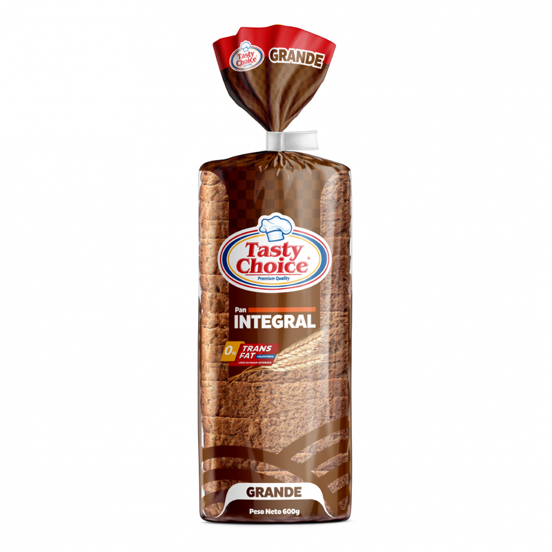 PAN DE MOLDE TASTY CHOICE INTEGRAL 600 G