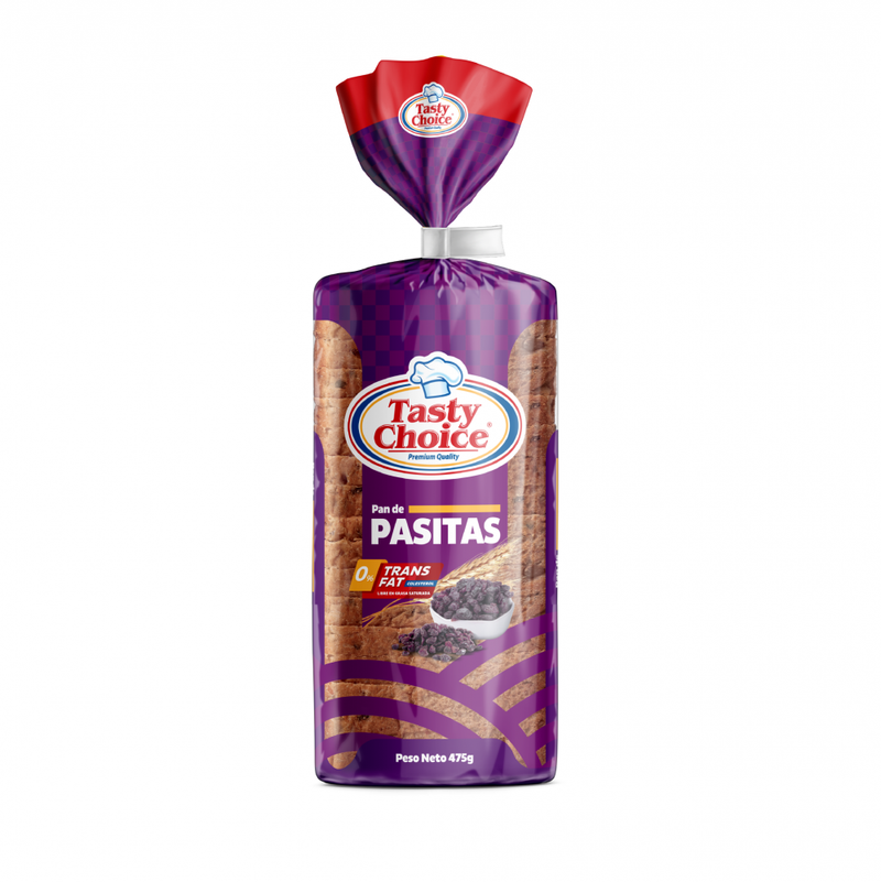 PAN DE MOLDE TASTY CHOICE PASITAS 475 G