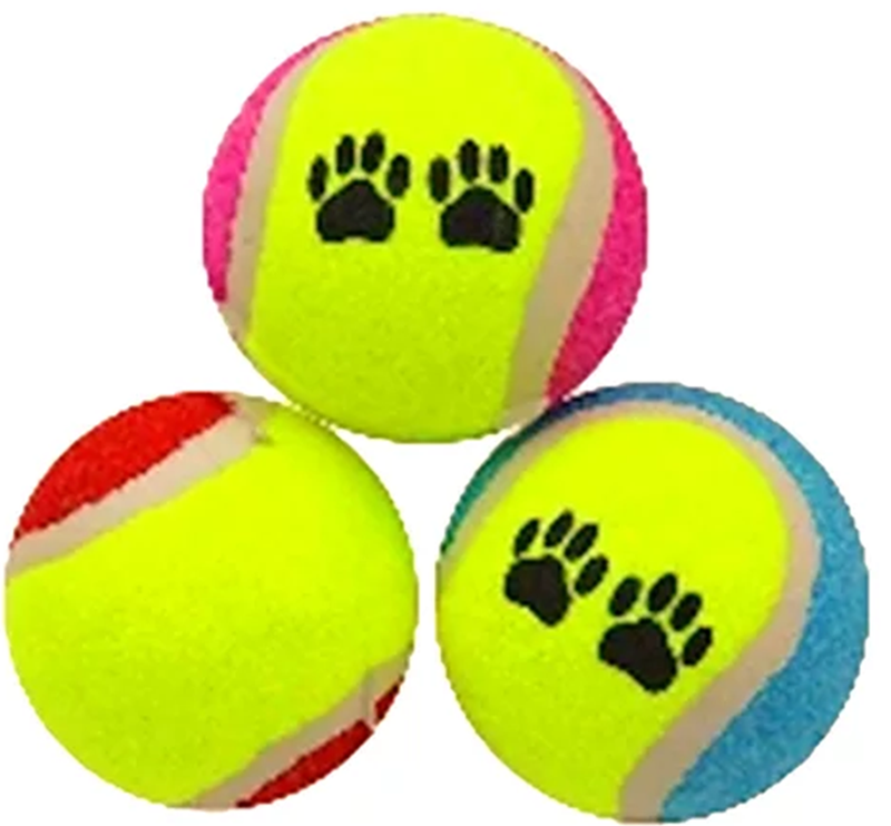 PELOTAS DE TENNIS COLORES SURTIDOS MASCOPETS 3 UNIDADES