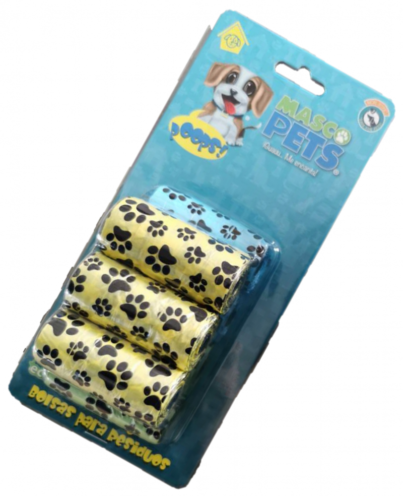 SET DE BOLSAS PARA RESIDUOS MASCOPETS 7 ROLLOS