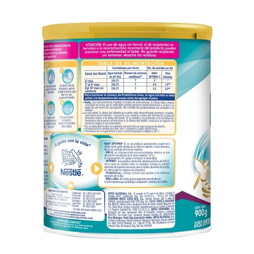 NESTLE NAN 2 (A PARTIR DE 6 MESES) FORMULA INFANTIL DE SEGUIMIENTO LATA 900G