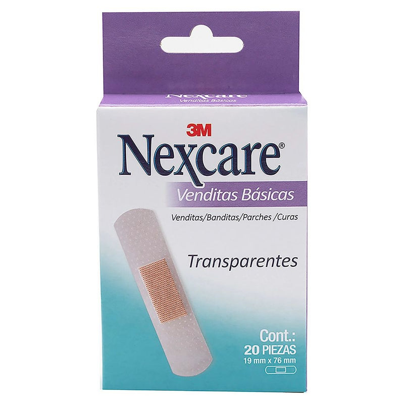 BANDITAS PLÁSTICAS TRANSPARENTE NEXCARE 20 UND