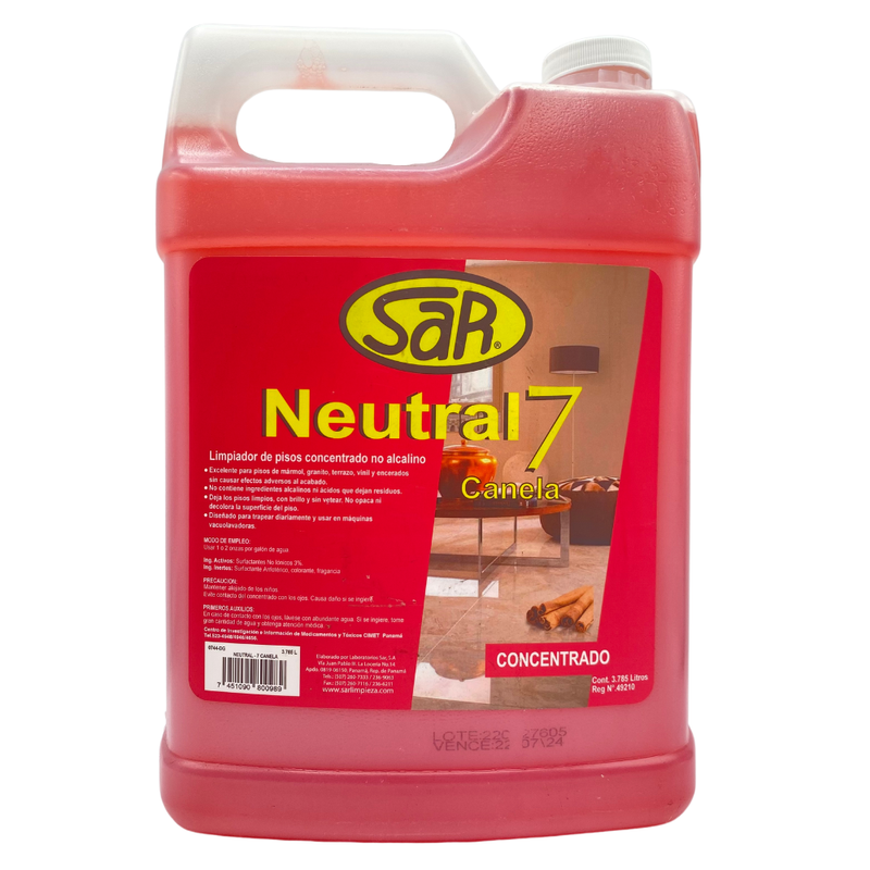 LIMPIADOR DE PISOS NEUTRAL 7 CANELA SAR  1 GL